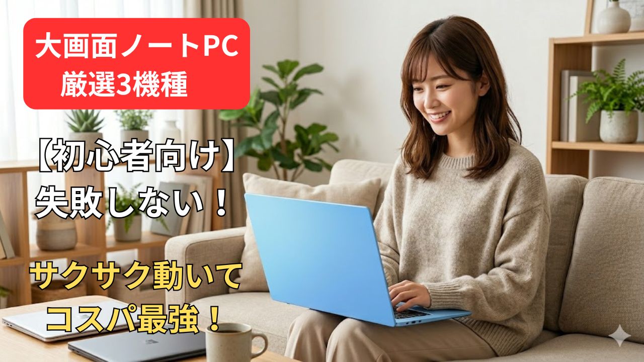 【2026年版】パソコン初心者に「高額なハイスペック」は不要！安くて失敗しないWindowsノートPCおすすめ3選